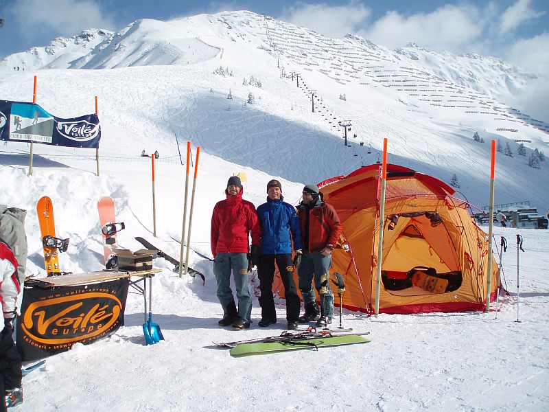 Eventzelt beim CTM 2006 mit Voilé Splitboards