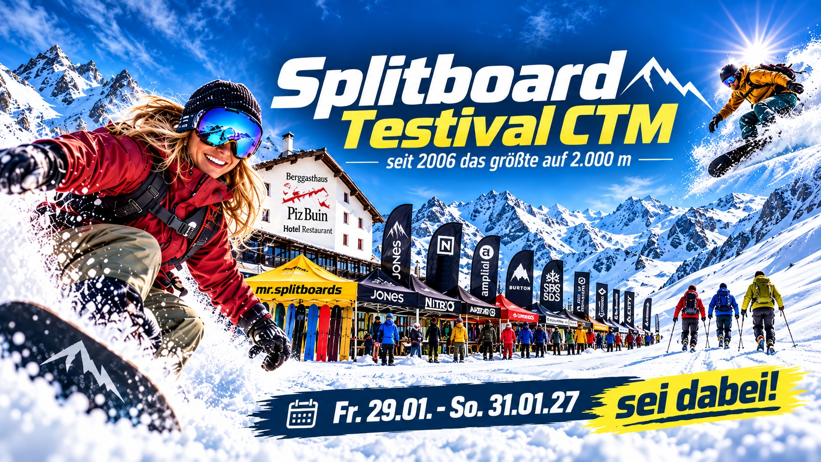 Splitboard-Testival CTM Banner im Format 16 zu 9
